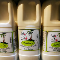 Bartley's Grass Fed Full Cream Milk 1L