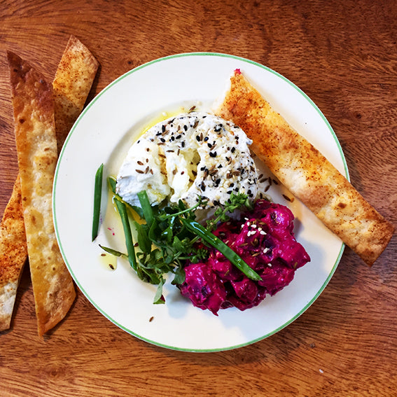 Dukkah-crusted Labneh with Beetroot Salad