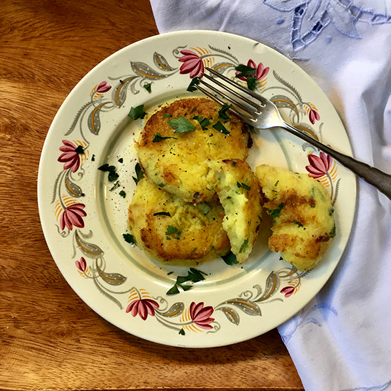 Potato Cakes with Spring Onion (Vegetarian) The Leopard